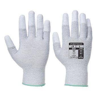 Rękawice antystatyczne ESD z palcami powlekanymi PU  A198