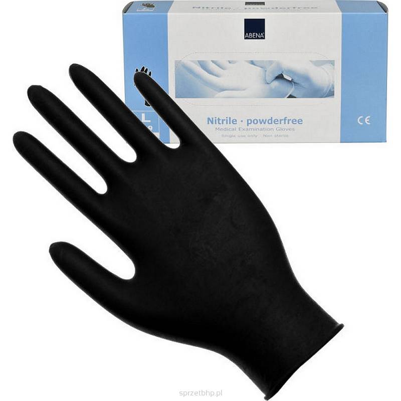 Rękawice jednorazowe nitrylowe czarne 
