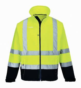 Dwukolorowy Softshell ostrzegawczy S425 