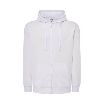 Bluza męska rozpinana z kapturem SWUA HOOD biała