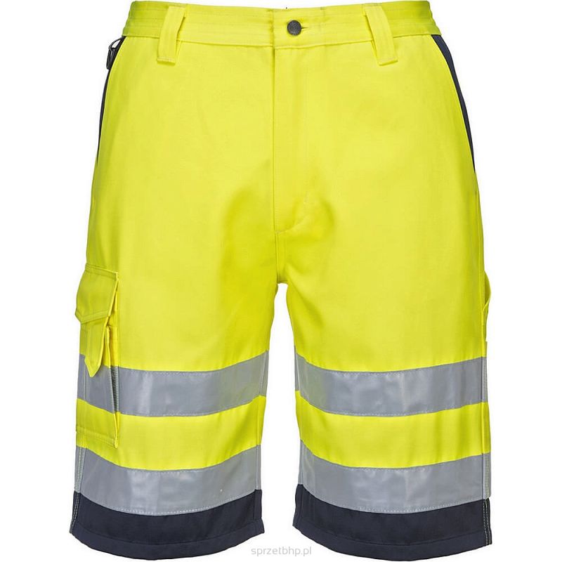 krótkie spodnie E043 żółto-granatowe 